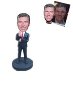 Custom Bobblehead Man in Suit in A Thinking Pose