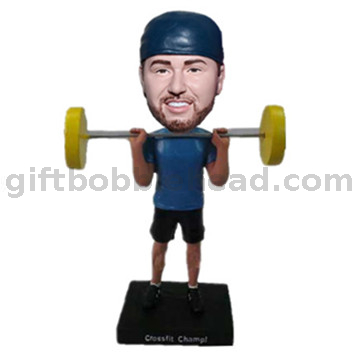  Custom Bobblehead Weightlifting Player Holding The Barbell