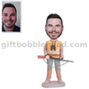 Personalized Custom Bobblehead From Photo Hunter Man with A Telescope And A Gun
