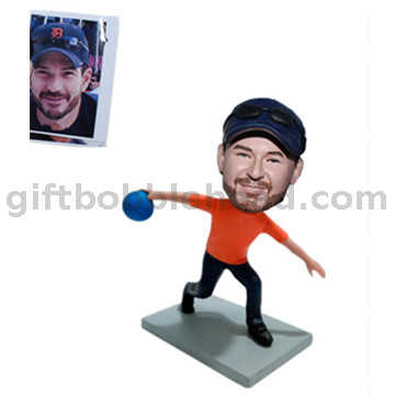 Bowing Bobbleheads Custom Bobblehead Male Playing Bowing