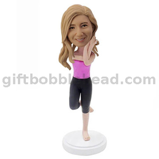 Yoga Bobblehead Gift for Girlfriend Unique Gift Handmade